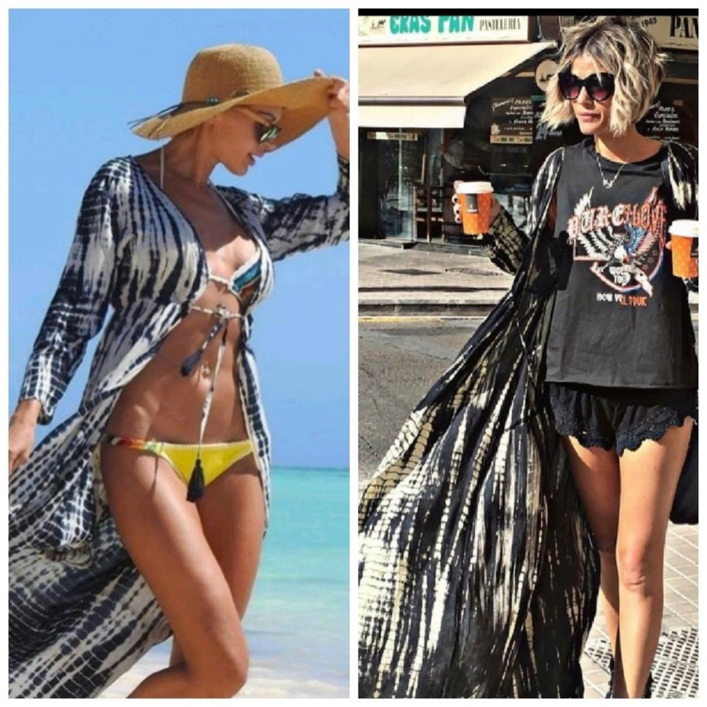 Long tie dye cape